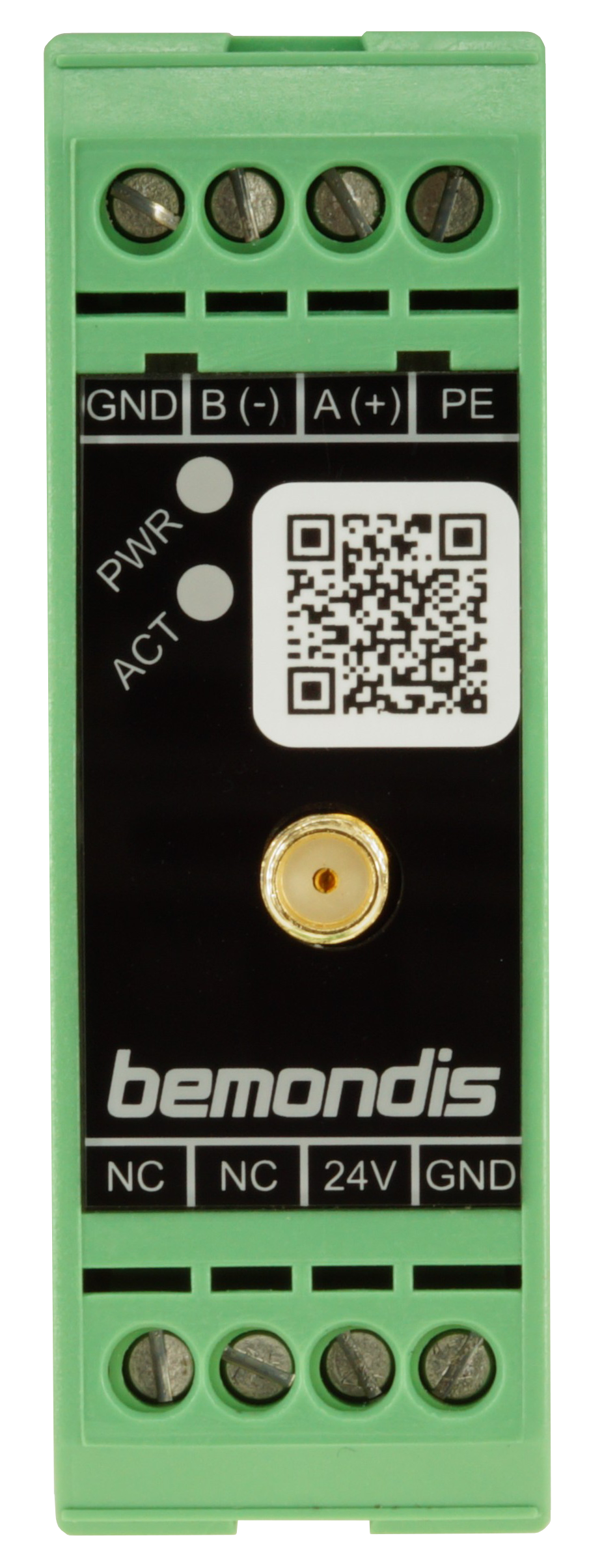 Frontansicht mit QR-Code